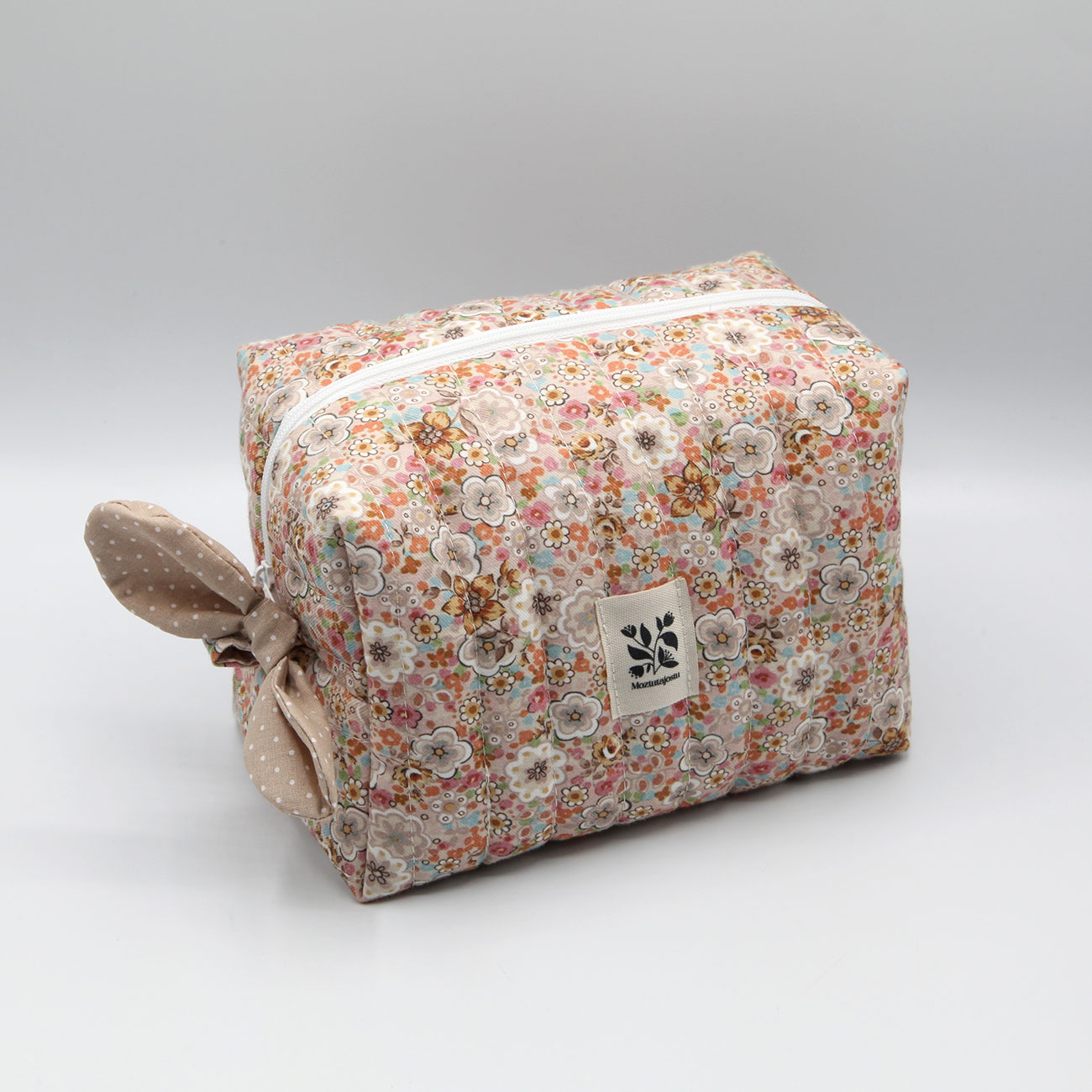 Neceser Midi Floral Beige