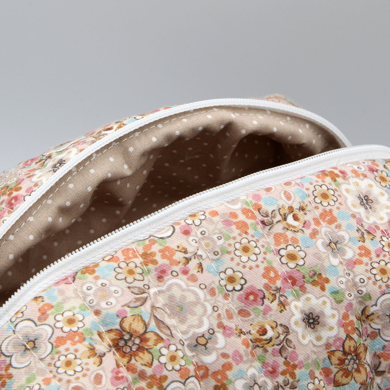 Neceser Midi Floral Beige - Imagen 3