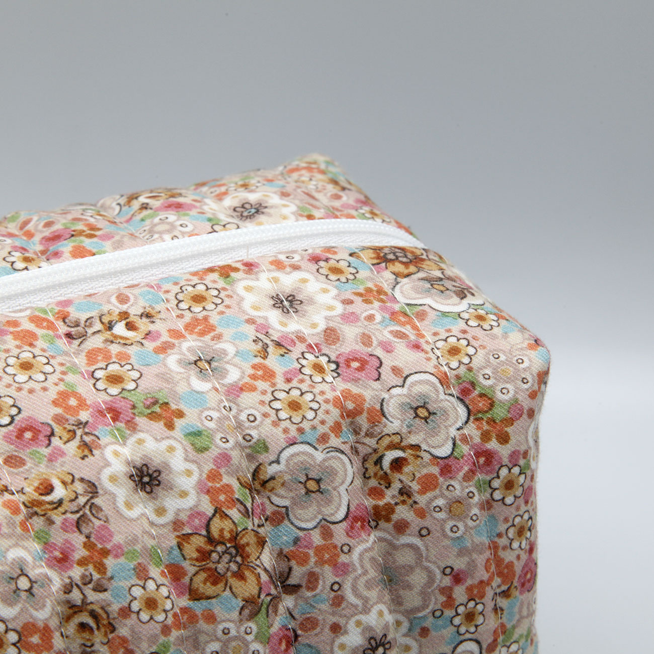 Neceser Midi Floral Beige - Imagen 4